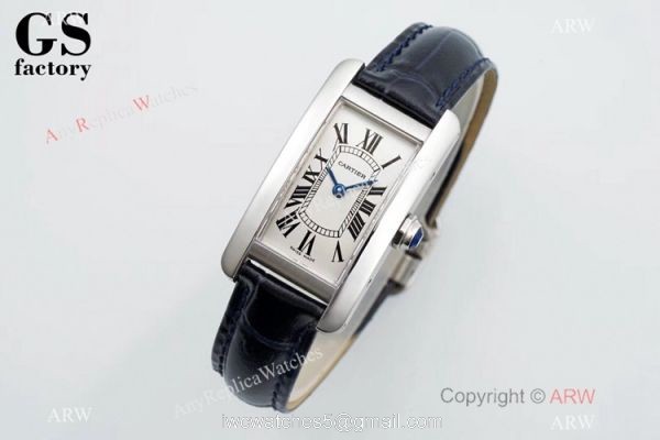 Grade 1A Swiss Cartier Tank Americaine Stainless Steel Watch Women Grade 1A Swiss Cartier Tank Americaine Stainless Steel Watch Women