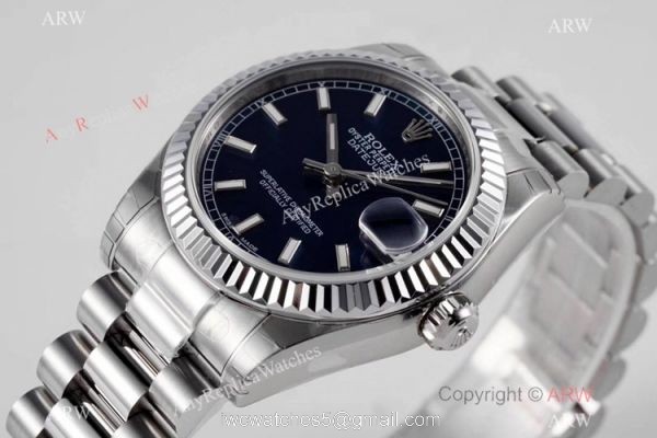 Swiss Clone Rolex Datejust Presidential 31mm Watch SS Blue Dial Swiss Clone Rolex Datejust Presidential 31mm Watch SS Blue Dial