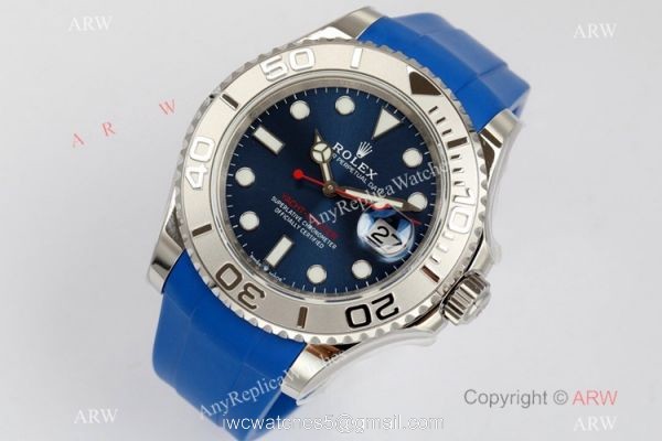 EW Factory Rolex Yacht Master 40mm Swiss 3235 904L Blue Rubber Watch AAA Replica EW Factory Rolex Yacht Master 40mm Swiss 3235 904L Blue Rubber Watch AAA Replica