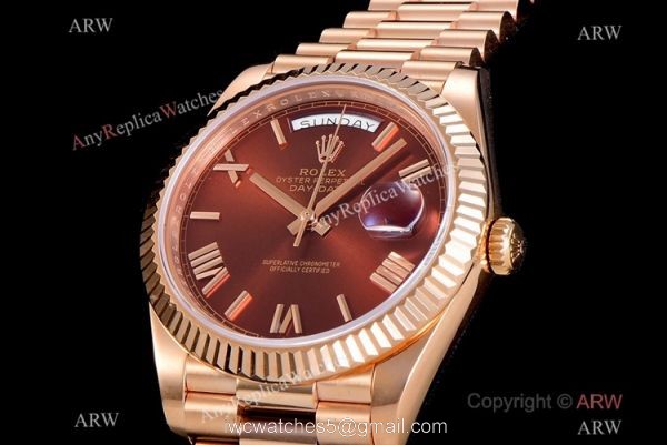 (GM) Rolex Day-Date 40mm Watch Rose Gold Roman Markers (GM) Rolex Day-Date 40mm Watch Rose Gold Roman Markers