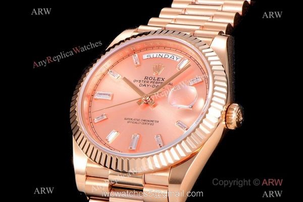 (GM) New Copy Rolex Day-Date 40mm Swiss 2836 Champagne Dial with Diamonds (GM) New Copy Rolex Day-Date 40mm Swiss 2836 Champagne Dial with Diamonds