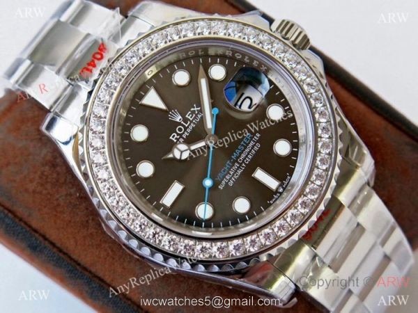 (ROF) 1-1 Best Replica Rolex Yacht-Master Gray Dial Diamond Custom Luxury watches (ROF) 1-1 Best Replica Rolex Yacht-Master Gray Dial Diamond Custom Luxury watches