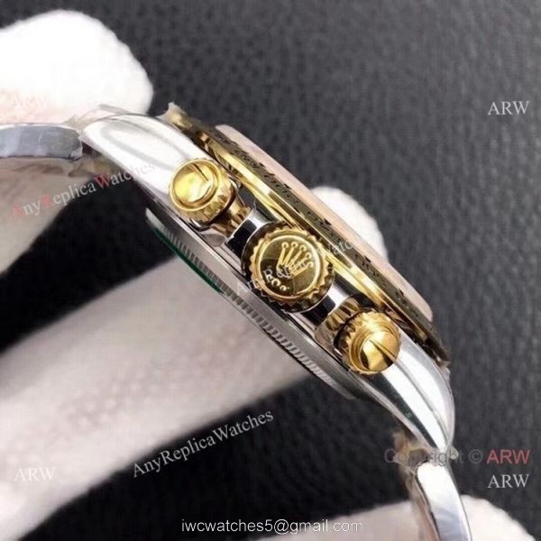 Custom Edition AAA Replica Rolex Daytona 1:1 Noob Factory 4130 Two Tone Black Diamond Custom Edition AAA Replica Rolex Daytona 1:1 Noob Factory 4130 Two Tone Black Diamond