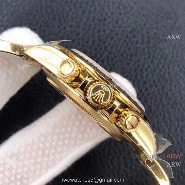 Custom Luxury Watches Rolex Daytona Noob Cal.4130 1:1 Best Edition Yellow Gold Black Diamond Watch Custom Luxury Watches Rolex Daytona Noob Cal.4130 1:1 Best Edition Yellow Gold Black Diamond Watch