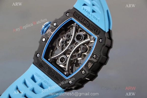 KV Factory 1:1 Best Copy Richard Mille Tourbillon Pablo Mac Donough RM 53-01 Watch Blue Rubber Strap KV Factory 1:1 Best Copy Richard Mille Tourbillon Pablo Mac Donough RM 53-01 Watch Blue Rubber Strap