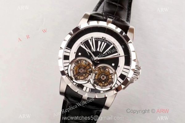 Swiss Super Clone Roger Dubuis RDDBEX0249 Double Flying Tourbillon Watch 47mm Swiss Super Clone Roger Dubuis RDDBEX0249 Double Flying Tourbillon Watch 47mm