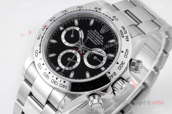 Super Clone Rolex Daytona 116520 Black Dial Watch VRF Swiss 7750 Movement Super Clone Rolex Daytona 116520 Black Dial Watch VRF Swiss 7750 Movement