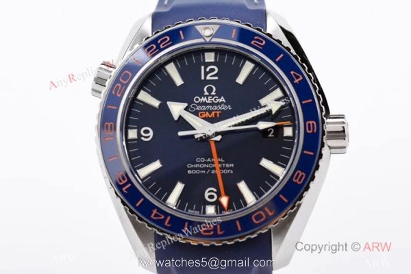 Swiss Copy Omega Seamaster Planet Ocean 600m Co-Axial GMT VSF 8605 Watch Blue Rubber Strap Swiss Copy Omega Seamaster Planet Ocean 600m Co-Axial GMT VSF 8605 Watch Blue Rubber Strap