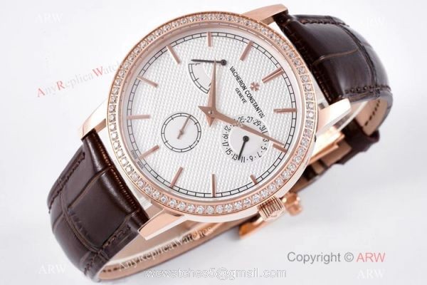 AI Factory Swiss Vacheron Constantin Geneve Traditionnelle Watch Rose Gold Diamond Bezel AI Factory Swiss Vacheron Constantin Geneve Traditionnelle Watch Rose Gold Diamond Bezel