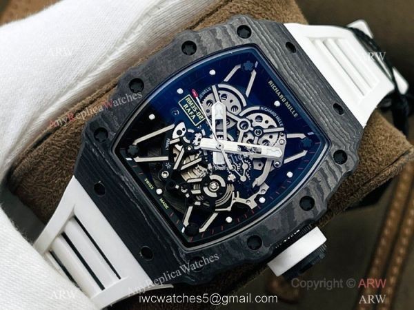 RM Factory 1:1 Replica Richard Mille RM35-02 Rafael Nadal Watch NTPT Case White Rubber Strap RM Factory 1:1 Replica Richard Mille RM35-02 Rafael Nadal Watch NTPT Case White Rubber Strap