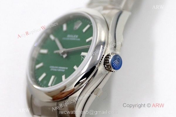 EW Factory 31mm Swiss Grade Replica Rolex Oyster Perpetual Stainless Steel Green Dial Watch EW Factory 31mm Swiss Grade Replica Rolex Oyster Perpetual Stainless Steel Green Dial Watch
