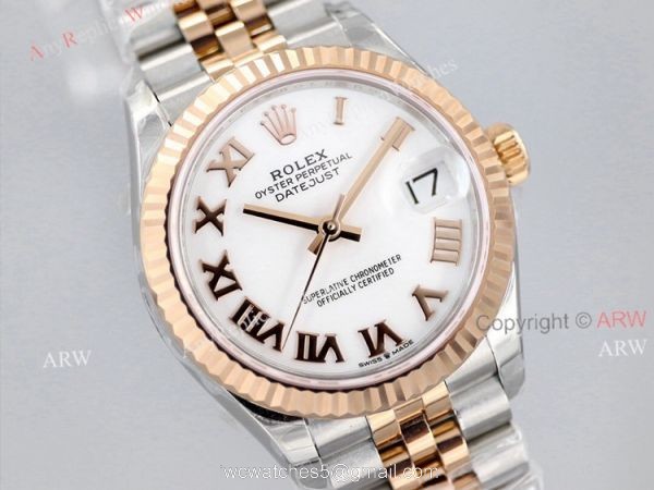 1:1 Best Copy Rolex Datejust White Face With Roman Markers Ew Factory Watch 1:1 Best Copy Rolex Datejust White Face With Roman Markers Ew Factory Watch