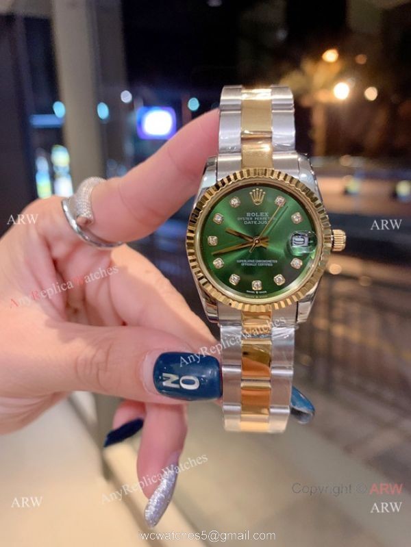 Low Price Rolex 31mm Datejust Watches Stainless Steel Green Diamond Dial Low Price Rolex 31mm Datejust Watches Stainless Steel Green Diamond Dial