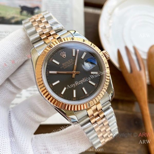 Best Replica Rolex DateJust Men Watches Two Tone Rose Gold White Face 40mm Best Replica Rolex DateJust Men Watches Two Tone Rose Gold White Face 40mm