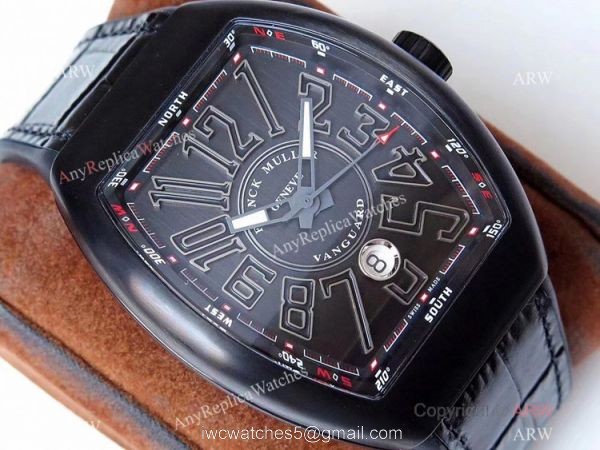 ZF Factory Swiss Replica Franck Muller Vanguard Yachting V45 Watch Solid Black 9015 Movement ZF Factory Swiss Replica Franck Muller Vanguard Yachting V45 Watch Solid Black 9015 Movement