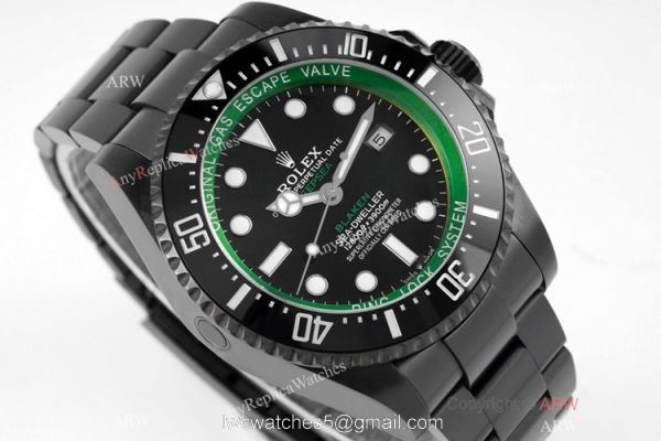 New! Swiss Replica Rolex Blaken Sea-Dweller 44mm Cerachrom Bezel Green Inner New! Swiss Replica Rolex Blaken Sea-Dweller 44mm Cerachrom Bezel Green Inner