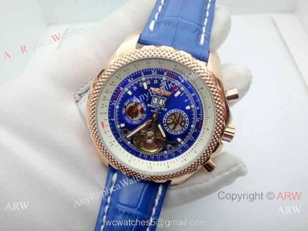 Copy Breitling Bentley Tourbillon Rose Gold Watch Blue Dial Copy Breitling Bentley Tourbillon Rose Gold Watch Blue Dial