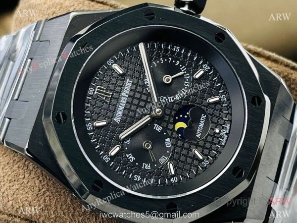 TW factory Audemars Piguet Royal Oak Blacksteel 41mm Watch Annual Calendar Face TW factory Audemars Piguet Royal Oak Blacksteel 41mm Watch Annual Calendar Face