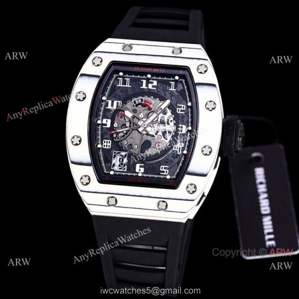 Best Copy Richard Mille RM 030 White Rush Limit Edition Watch Black Rubber Band Best Copy Richard Mille RM 030 White Rush Limit Edition Watch Black Rubber Band