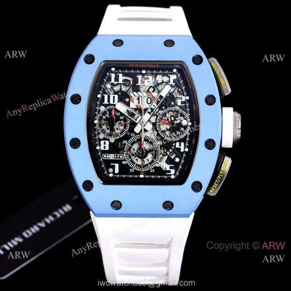 Best Replica Light Blue Richard Mille RM011-FM Baby Blue Last Edition Ceramic Watch For Men Best Replica Light Blue Richard Mille RM011-FM Baby Blue Last Edition Ceramic Watch For Men