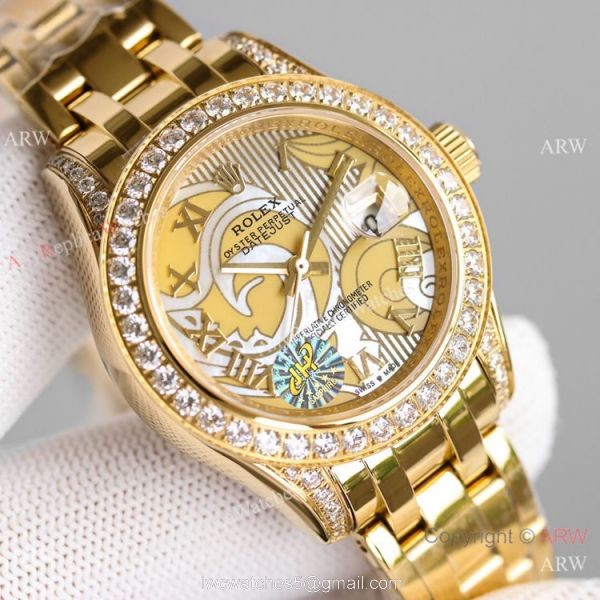 JH Factory Replica Rolex Pearlmaster 81158 Yellow Gold Watch 34mm JH Factory Replica Rolex Pearlmaster 81158 Yellow Gold Watch 34mm