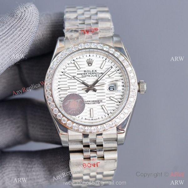 Swiss Quality Copy Rolex Datejust 41mm Watch Diamond Bezel Motif Dial Citizen 8215 Movement Swiss Quality Copy Rolex Datejust 41mm Watch Diamond Bezel Motif Dial Citizen 8215 Movement