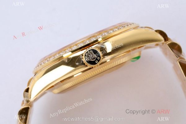 (EW) Swiss 1:1 Copy Rolex DayDate Center Diamond Watch All Gold 36mm (EW) Swiss 1:1 Copy Rolex DayDate Center Diamond Watch All Gold 36mm
