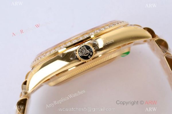 (EW) Swiss 1:1 Copy Rolex DayDate 36mm Watch White Mother Pearl Dial Center Diamond Strap (EW) Swiss 1:1 Copy Rolex DayDate 36mm Watch White Mother Pearl Dial Center Diamond Strap