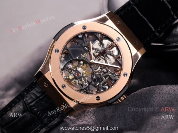 Best Hublot Classic Fusion Skeleton Tourbillon Rose Gold Replica Watch Hand-Winding Best Hublot Classic Fusion Skeleton Tourbillon Rose Gold Replica Watch Hand-Winding