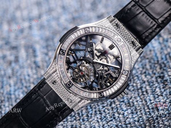 Swiss Grade Hublot Classic Fusion 42mm Knockoff Hublot Skeleton Diamond Watch Swiss Grade Hublot Classic Fusion 42mm Knockoff Hublot Skeleton Diamond Watch