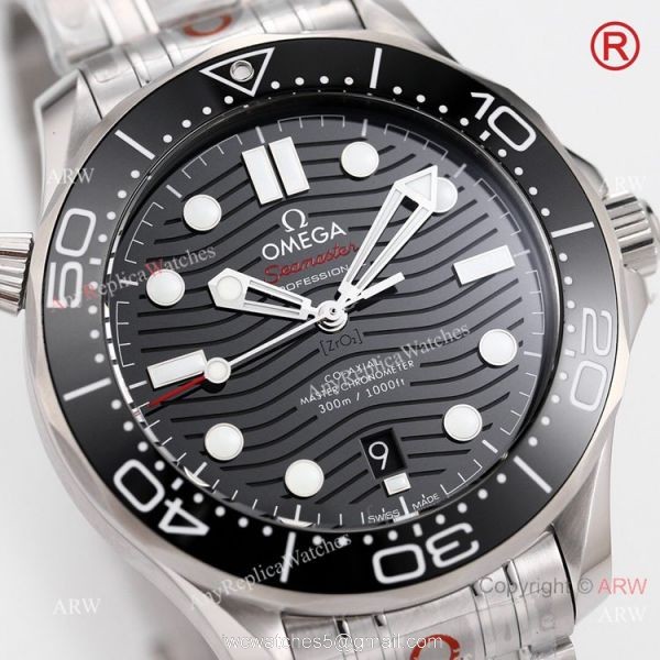 2021 New Swiss Grade OR Factory Omega Seamaster Diver 300m Watch Stainless Steel Black Ceramic Bezel 2021 New Swiss Grade OR Factory Omega Seamaster Diver 300m Watch Stainless Steel Black Ceramic Bezel
