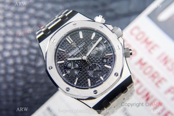 Grade 1A Swiss Clone Audemars Piguet Royal Oak ETA7750 Watch Stainless Steel Black Dial Grade 1A Swiss Clone Audemars Piguet Royal Oak ETA7750 Watch Stainless Steel Black Dial