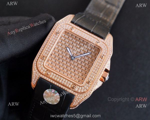Iced Out Cartier Santos 100 Replica Watches Automatic High End Replica Iced Out Cartier Santos 100 Replica Watches Automatic High End Replica