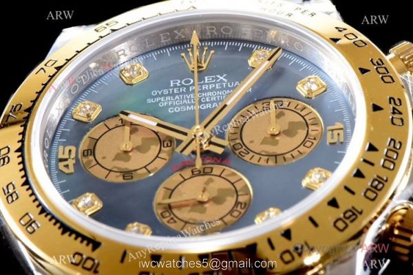 JH Factory Swiss Copy Rolex Daytona JH Cal.4130 Watch Blue Mother Of Pearl Dial 2-Tone JH Factory Swiss Copy Rolex Daytona JH Cal.4130 Watch Blue Mother Of Pearl Dial 2-Tone