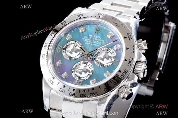JH Factory Swiss Copy Rolex Daytona JH Cal.4130 Chrono Watch Blue Mother Of Pearl Dial 40mm JH Factory Swiss Copy Rolex Daytona JH Cal.4130 Chrono Watch Blue Mother Of Pearl Dial 40mm