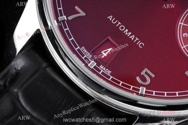 ZF Factory Replica IWC Portugieser Automatic 7 Days Red Dial Watch Brand NEW ZF Factory Replica IWC Portugieser Automatic 7 Days Red Dial Watch Brand NEW