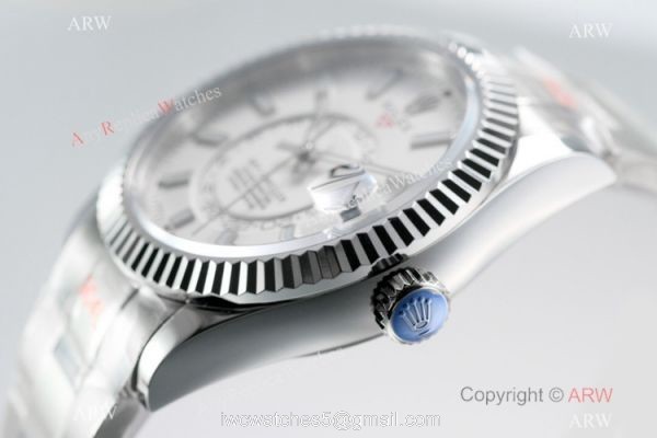 Super Clone Rolex Sky-Dweller AI 9001 White Dial 904L Stainless Steel / 1:1 Copy Watch Super Clone Rolex Sky-Dweller AI 9001 White Dial 904L Stainless Steel / 1:1 Copy Watch