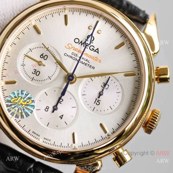 JH Swiss Copy Omega Speedmaster 7750 Chronograph Watch Yellow Gold JH Swiss Copy Omega Speedmaster 7750 Chronograph Watch Yellow Gold