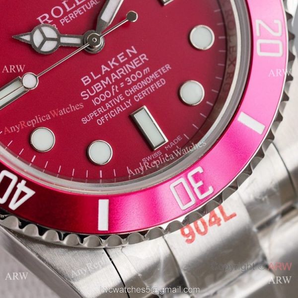 Swiss Grade Blaken Rolex Submariner Copy Watch Red Looking Ceramic 40mm Swiss Grade Blaken Rolex Submariner Copy Watch Red Looking Ceramic 40mm