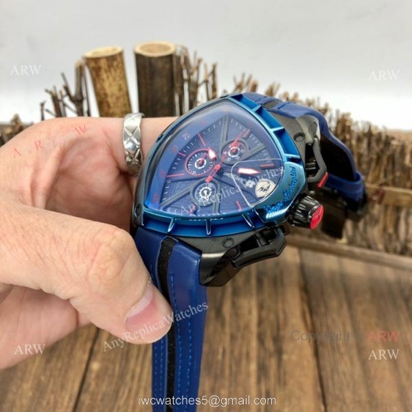 Replica Tonino Lamborghini Blue Face Chronograph Watch 46mm Replica Tonino Lamborghini Blue Face Chronograph Watch 46mm