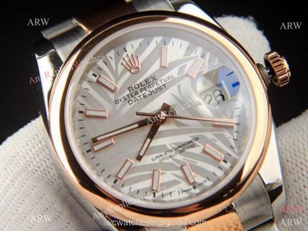 Rolex new Datejust 36 Palm dial Two Tone Rose Gold Oyster Bracelet Men Size Rolex new Datejust 36 Palm dial Two Tone Rose Gold Oyster Bracelet Men Size