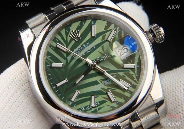 2021 New Rolex Datejust 36 with Olive Green Palm dial Domed Bezel 2021 New Rolex Datejust 36 with Olive Green Palm dial Domed Bezel