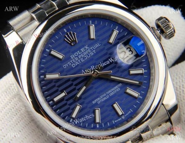2021 Clone Rolex Datejust 36 SS Blue Exotic dial Domed bezel Watch 36mm 2021 Clone Rolex Datejust 36 SS Blue Exotic dial Domed bezel Watch 36mm