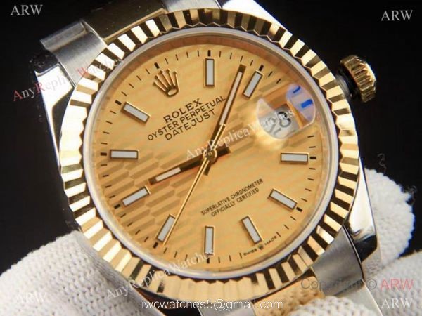 Rolex Datejust 2021 Motif Dial Gold Oyster Bracelet AAA Copy Rolex Datejust 2021 Motif Dial Gold Oyster Bracelet AAA Copy