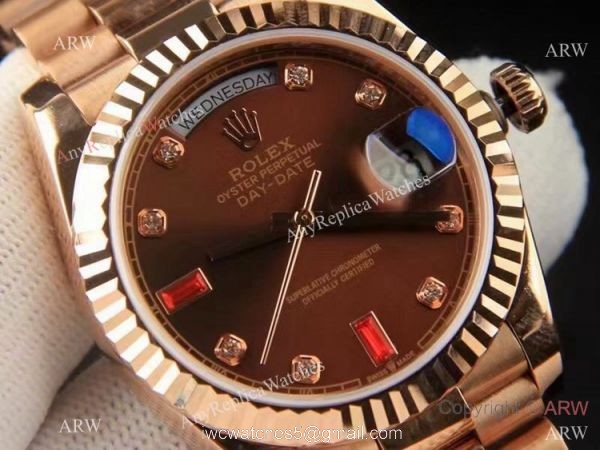 Best Replica Rolex Day-date 36 Chocolate Rose Gold Watch Best Replica Rolex Day-date 36 Chocolate Rose Gold Watch