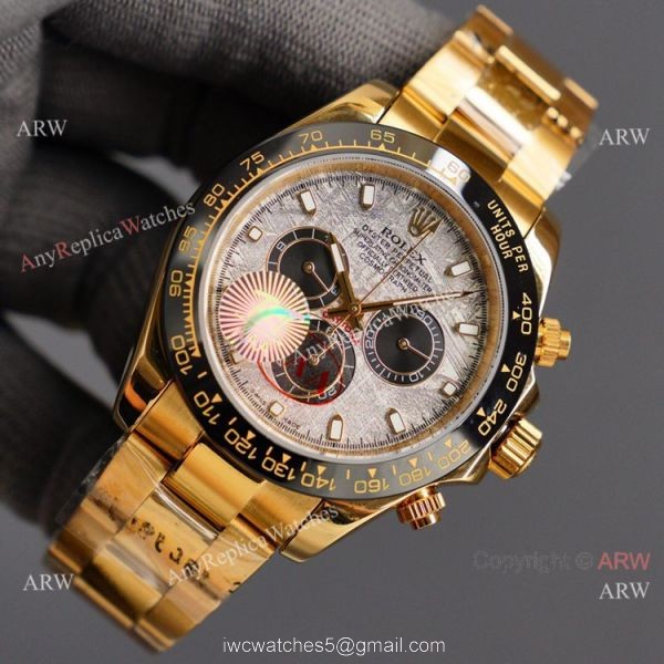 New 2021! AAA Replica Rolex Daytona Gold Meteorite Watch 43mm New 2021! AAA Replica Rolex Daytona Gold Meteorite Watch 43mm