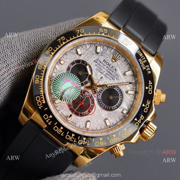 New! Swiss Quality Rolex Daytona Meteorite Dial Gold Case Watch New! Swiss Quality Rolex Daytona Meteorite Dial Gold Case Watch