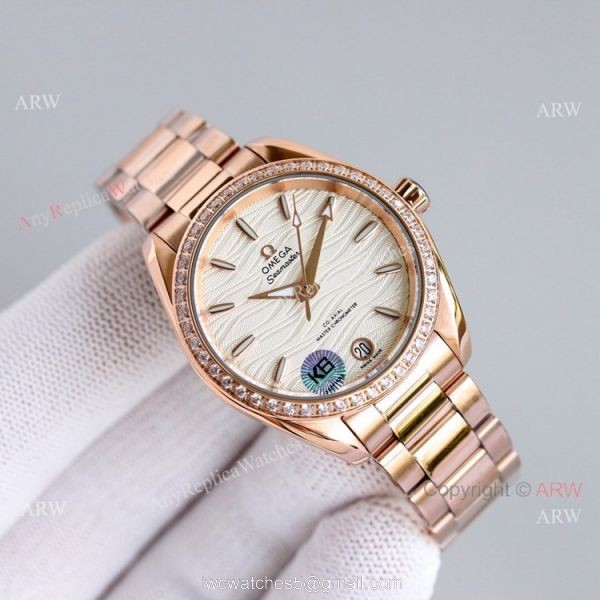 Ladies Omega Seamaster Constellation 34mm Rose Gold Diamond Watch High Copy Ladies Omega Seamaster Constellation 34mm Rose Gold Diamond Watch High Copy