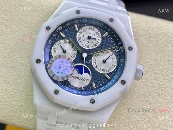 New Audemars Piguet Royal Oak Perpetual Calendar White Ceramic Copy Watch New Audemars Piguet Royal Oak Perpetual Calendar White Ceramic Copy Watch