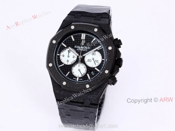 New Frosted Gold AP Watch Royal Oak All Black Chronograph Dial For Men Size 41mm High End Replica New Frosted Gold AP Watch Royal Oak All Black Chronograph Dial For Men Size 41mm High End Replica